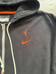 Nike Dri-Fit WNBA Logo Black Full Zip Hoodie Swoosh Basketball Womens Size Large