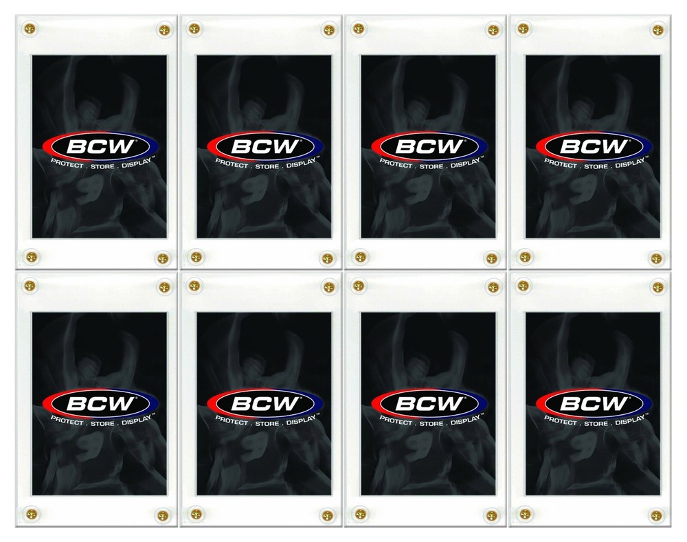 10 BCW 4 Screw Recessed Sport Trading Card Holder Screwdown Display Protector