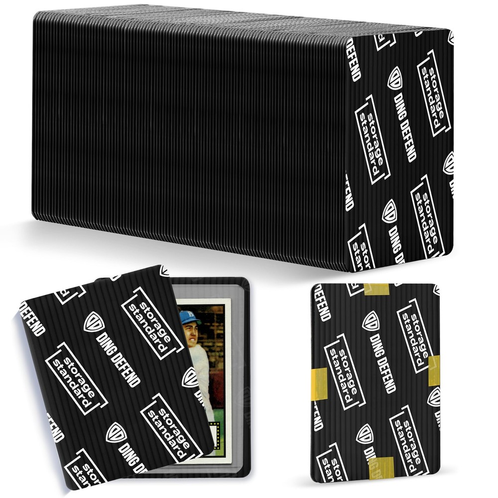 Ding Defend 110-Pack Trading Card Protector Shipping – 3.5 x 4.5 Inch Black Hobb