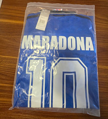 adidas Argentina AFA Soccer Jersey Diego Maradona #10 Blue Black Men’s – L Size