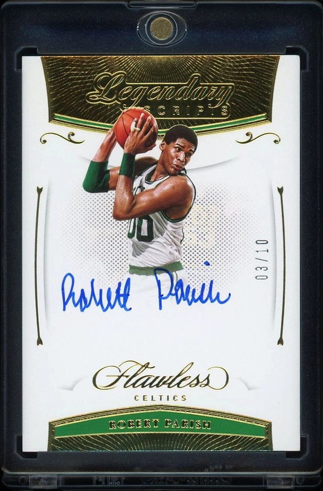 Robert Parish 2020-21 Panini Flawless #LEG-PAR Legendary Scripts Auto Gold /10