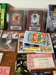 All Sport Oddball Lot – unopened packs, Tickets, Cards, 2 Leaf 1/1 Proof