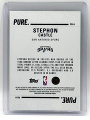 Topps 2025-26 Signature Class Pure Insert Stephon Castle PU-9 Spurs