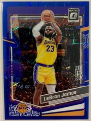 2023-24 Donruss Optic Blue Velocity Prizm #65 LeBron James Lakers