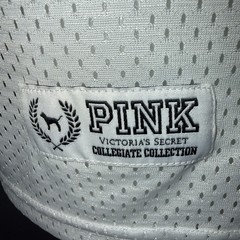 Pink VS Penn State Nittany Lions Mesh V Neck T Shirt Women’s S White Navy Blue