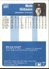 1984 Fleer #201 Bob L. Gibson RC – BB