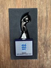 Official UEFA Women&rsquo;s Euro 2025 England Winners Trophy Metal 3D Replica 8cm