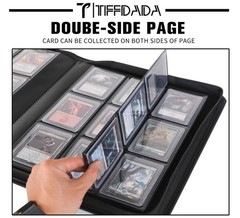 9 Pocket Top Loader Binder for 360+ Cards, Ringless, Side-Loading Sleeves, Spine