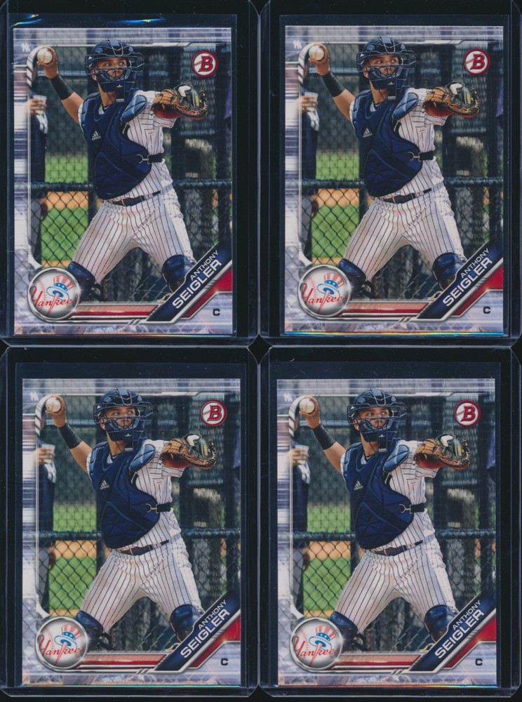 Lot of (4) ANTHONY SEIGLER 2019 Bowman Paper Prospects NY YANKEES Rookie Card RC