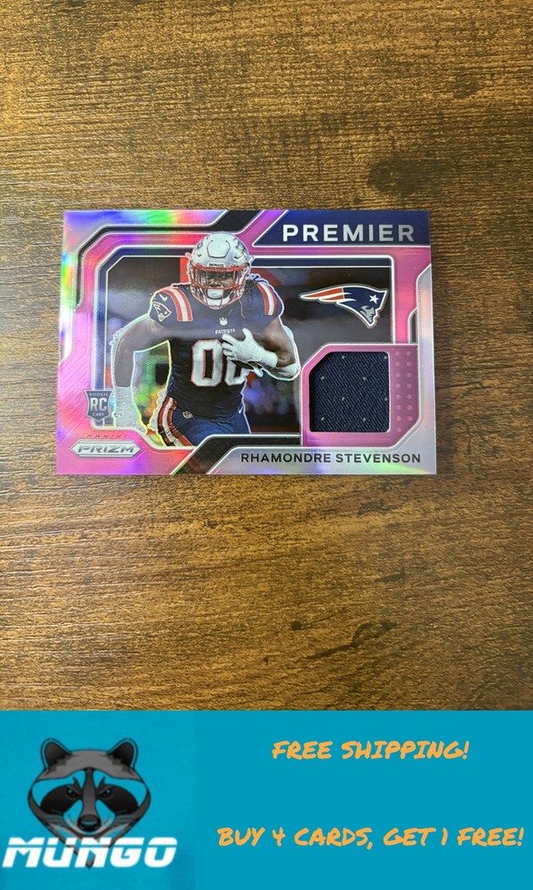 2021 Panini Prizm #PJ-29 Rhamondre Stevenson Premier Jerseys Pink