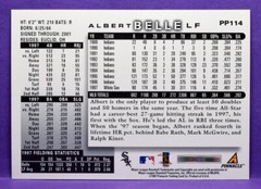Albert Belle White Sox 1998 Score Showcase Series #PP114 ARTIST PROOF PARALLEL