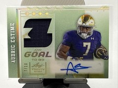 2024 Leaf Trinity RPA #3GG-AE1, AUDRIC ESTIME RC Auto /10, Notre Dame, NO Saints