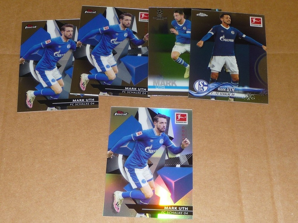 MARK UTH SOCCER LOT OF 5 TOPPS CHROME FINEST W/1 REFRACTOR W1652