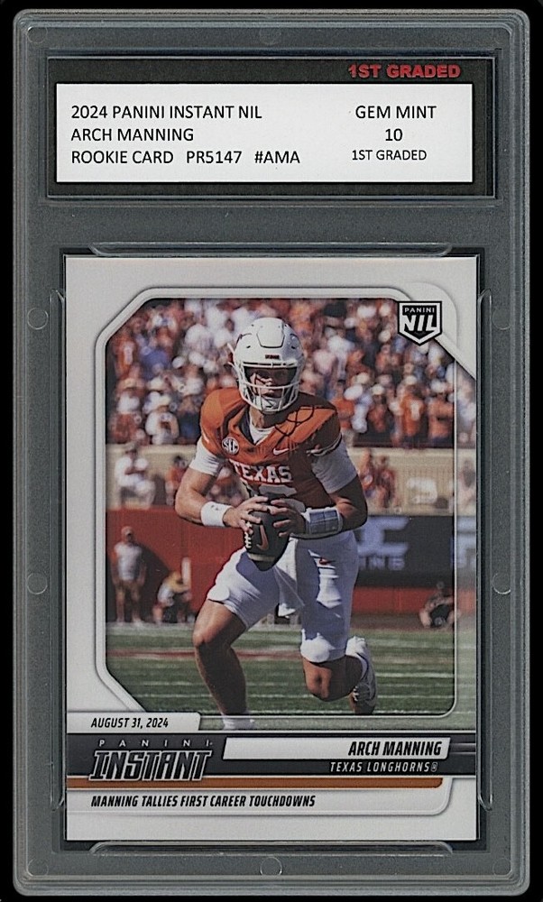 Arch Manning 2024 Panini Instant NIL 1st Graded 10 Rookie Card Texas Longhorns