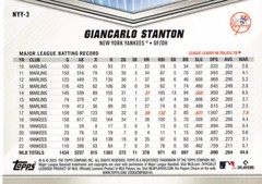 Giancarlo Stanton 2023 Topps International trading card day #NYY-3 NY Yankees