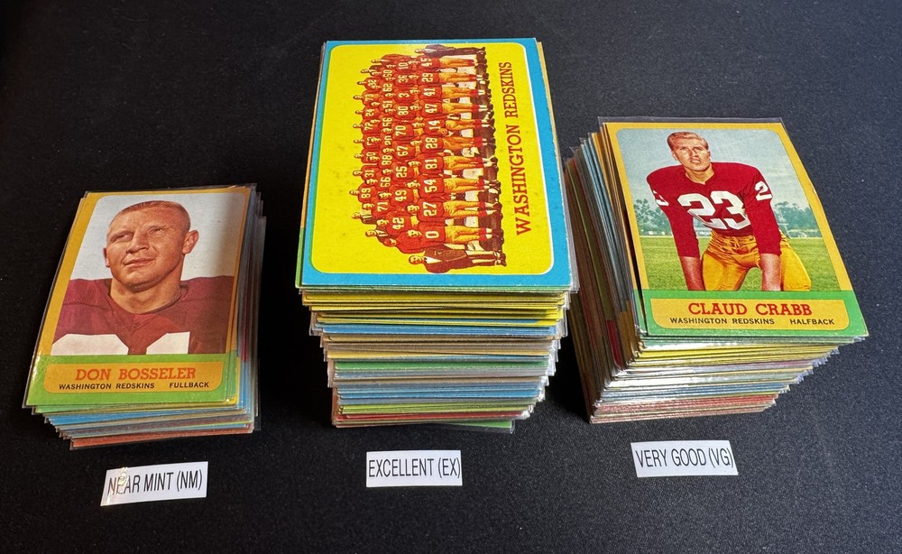 1963 Topps Football Cards 1-170 (P-NM) – You Pick – Complete Your Set