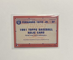 Topps 2026 Series 1 1991 Relic Fernando Tatis Jr. #91R-FTJ GAME USED BAT PADRES