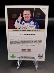 2025 Parkside IndyCar Series NTT – Rookie Of The Year – Linus Lundqvist #123 🔥