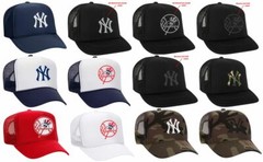 NY Baseball Foam Front Mesh Back Snap Back Trucker Hat – HTV Printed Logos