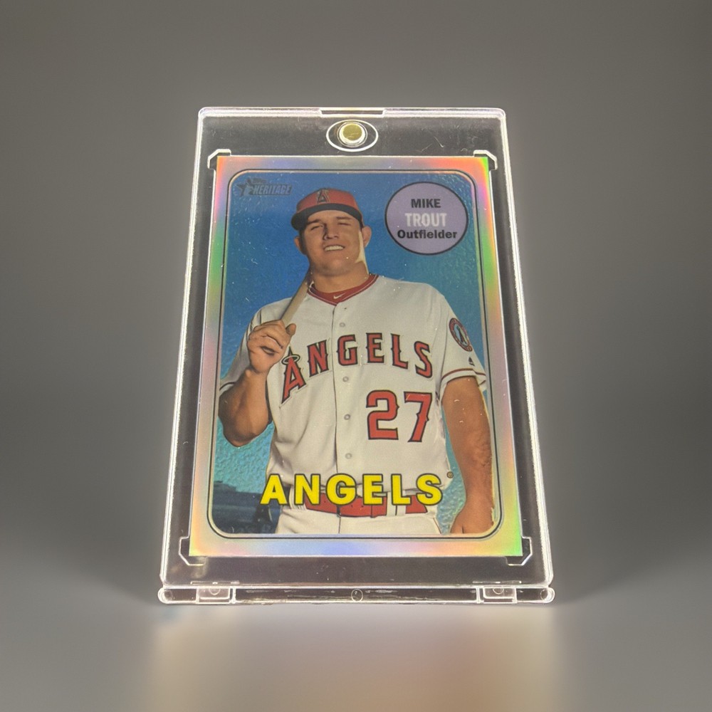 2018 Topps Heritage Chrome Refractor /569 Mike Trout #THC-275
