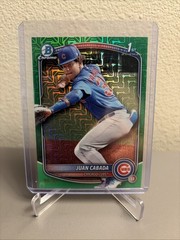 2025 Bowman Chrome Prospects Juan Cabada Green Mojo Refractor RC #BCP-207 /99