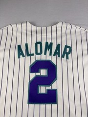Vintage Majestic Arizona Diamondbacks Sandy Alomar #2 Jersey Size XL Pinstripe