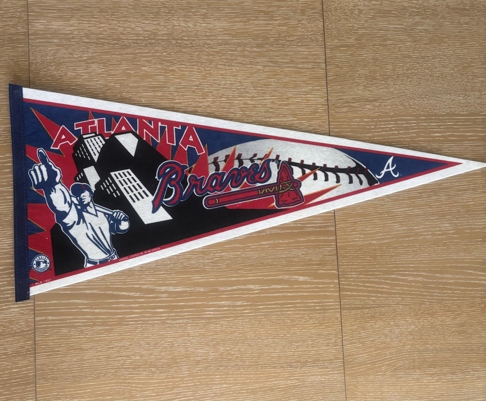 Atlanta Braves 1997 Red/Navy/White/Black Pennant Officially Licensed MLB