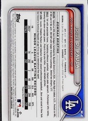 2024 Bowman Draft #BDC-47 Josue De Paula Chrome Green Refractor #/99