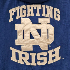 STARTER Notre Dame Fighting Irish Pullover Hooded Puffer Jacket Men&rsquo;s Large