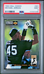 1994 UPPER DECK COLLECTOR&rsquo;S CHOICE MICHAEL JORDAN #661 BASEBALL – PSA 9 MINT