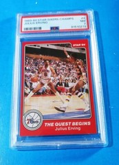 1983-84 STAR SIXERS CHAMPIONS #4 JULIUS ERVING HOF PSA 7
