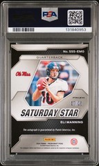 2024 Panini Prizm Draft Picks Sat Star Sigs Mojo Eli Manning #SSSEMG /25 PSA 9