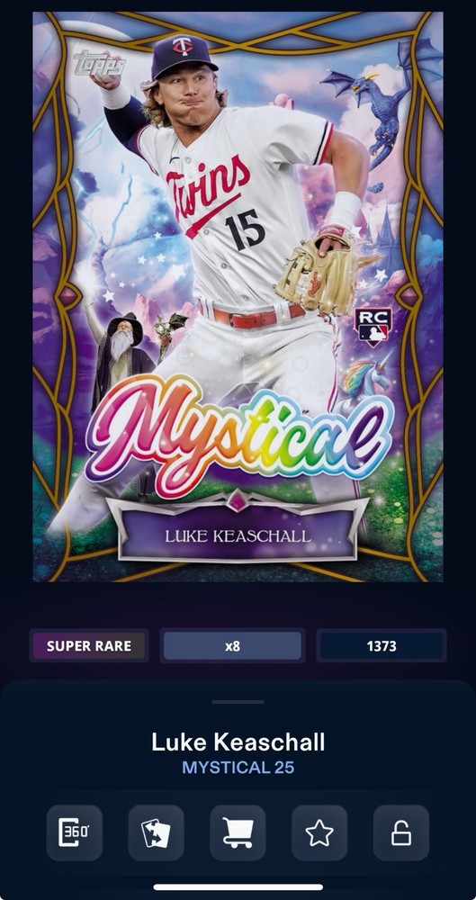DIGITAL TOPPS BUNT Luke Keaschall RC MYSTICAL 25 SUPER RARE GOLD Read