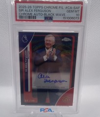 2025-26 Topps Chrome Premier League – Auto Sir Alex Ferguson #CA-SAF Black POP 1
