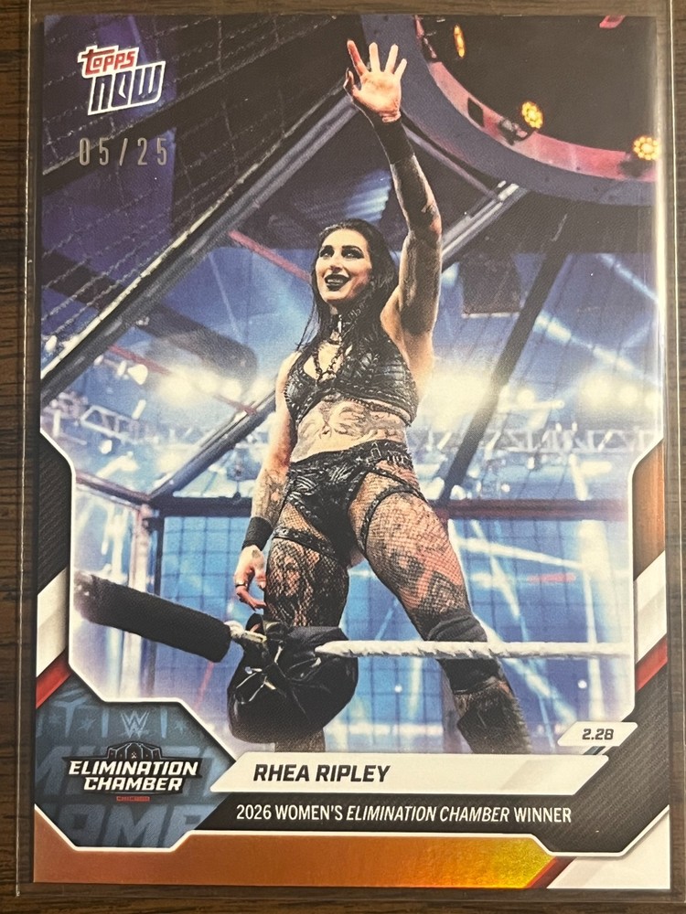 2026 Topps Now WWE #22 Rhea Ripley Elimination Chamber ORANGE 05/25