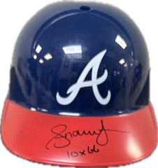 Andruw Jones Signed Atlanta Braves Souvenir Batting Helmet JSA 10x GG