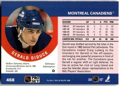 1990-91 Pro Set #468 Gerald Diduck Montreal Canadiens NHL Hockey