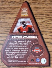 Peter Warrick ROOKIE 2000 Crown Royale Cramer&rsquo;s Choice Holofoil DieCut Jumbo #10