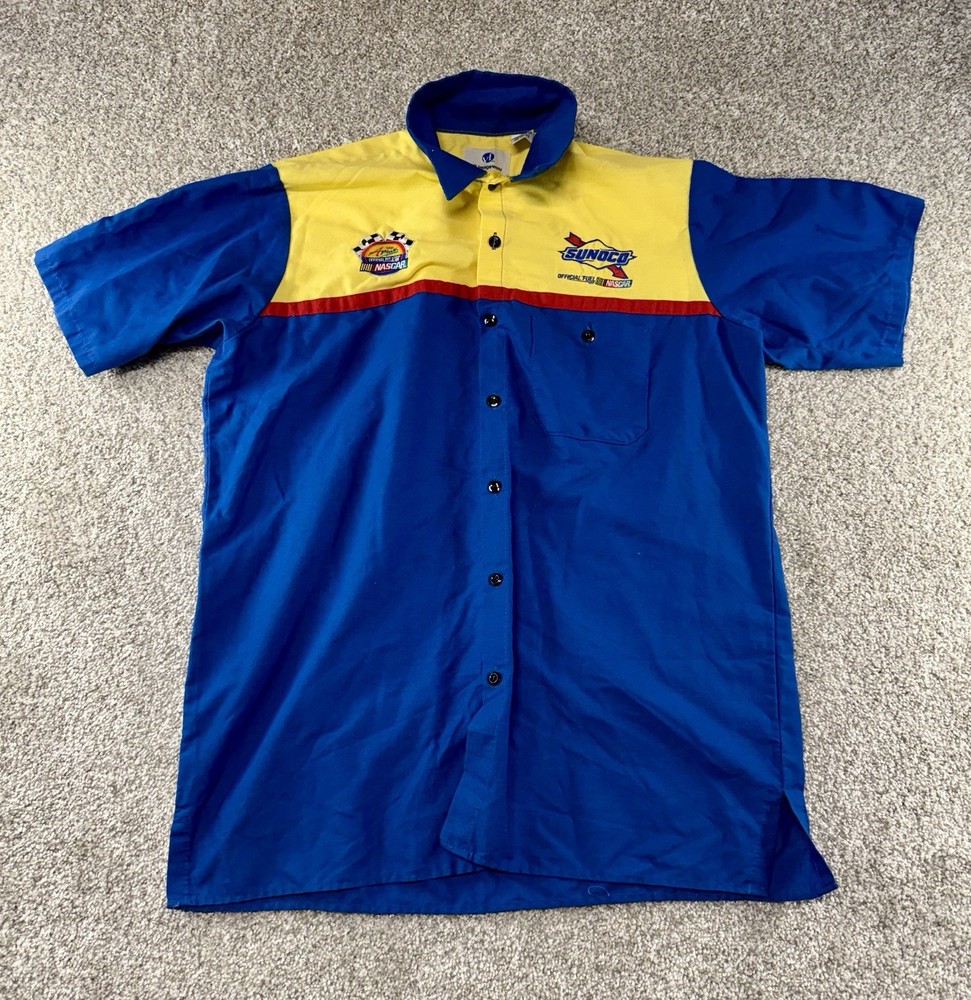 Sunoco Official Fuel of NASCA RShort Sleeve Button Shirt Size Medium