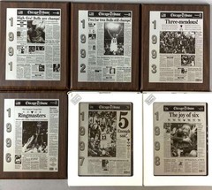 6 – Chicago Bulls Championships Chicago Tribune Plaques