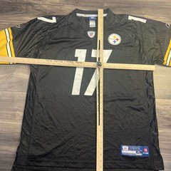 Pittsburgh Steelers Reebok Jersey Mike Wallace #17 Black XL NFL On Field