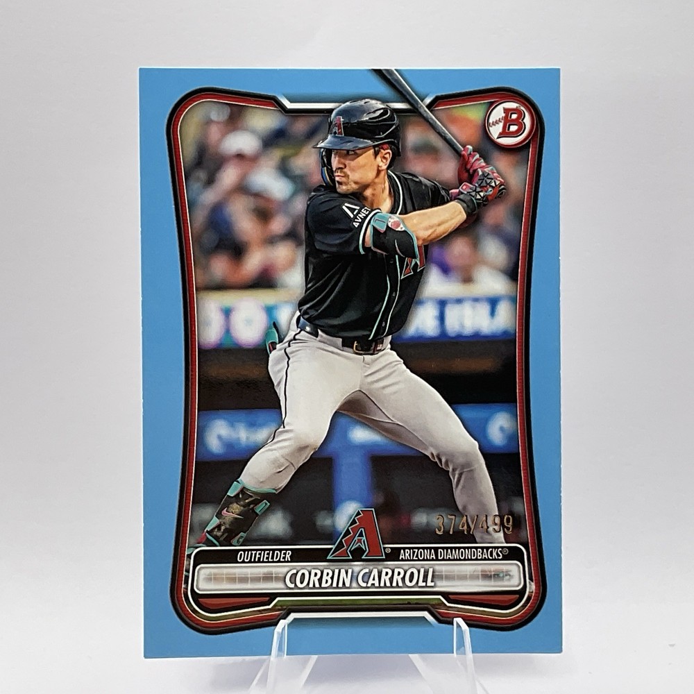 CORBIN CARROLL 2026 BOWMAN SKY BLUE BORDER PAPER #80 DIAMONDBACKS /499 Q3481
