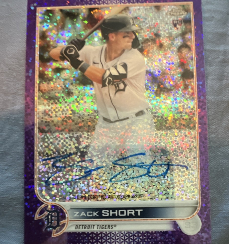 Topes 2022 Topps Chrome Rookie Autographs /299 Zack Short Tigers/Yankees #RA-Z