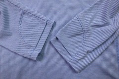 Rhoback Shirt Womens Large 2024 NCAA Final Four Phoenix Quarter Zip Blue Stripe