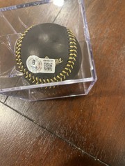 Elly De La Cruz autographed black baseball w/ case Beckett witnessed
