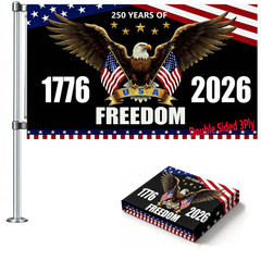 250th Anniversary American 3 x 5 feet (36 x 60 inches), Red, White, And Blue