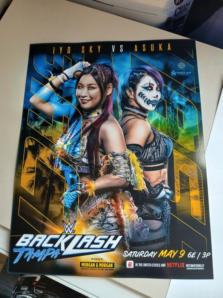 Iyo Sky Vs Asuka 8.5×11 Glossy Photo Wwe Backlash 2026