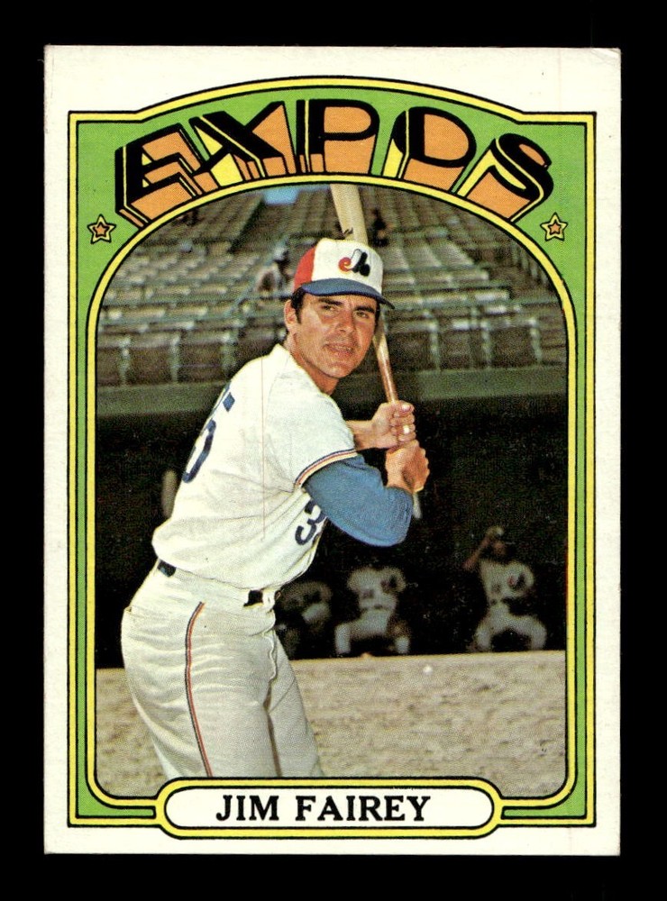 1972 Topps #653 Jim Fairey Expos VG-EX+ *3w