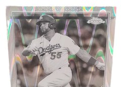 2022 Topps Chrome Albert Pujols Black & White RayWave Refractor #84 Dodgers