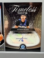 Anthony Black Auto Timeless Touch + Bowman Chrome Gold /10 2 Card Lot Magic